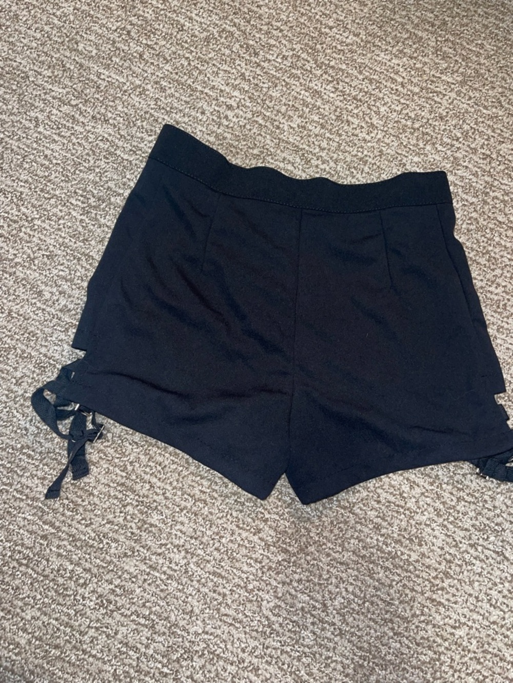 Women's Black buckle  Shorts